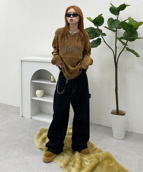 ピグメントダメージニット（ニット/セーター）｜sedacle（セダクル）