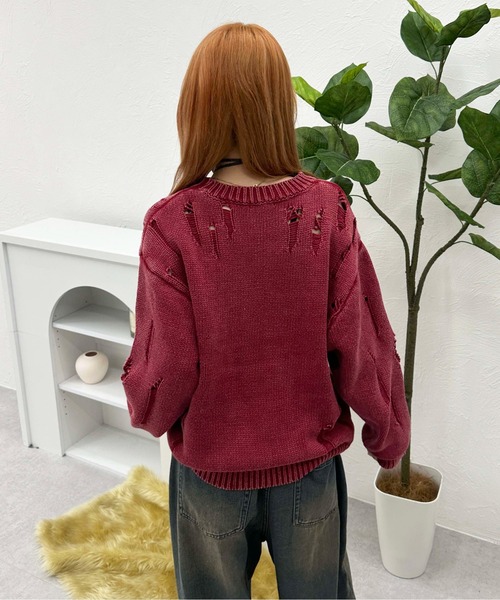 ピグメントダメージニット（ニット/セーター）｜sedacle（セダクル）