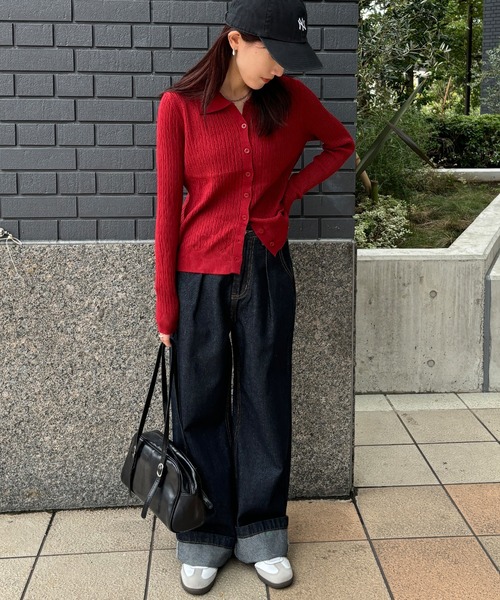 ISOOK カーディガン I-SOOK カーディガン 「ISOOK / アイスー」Vネックスウェット