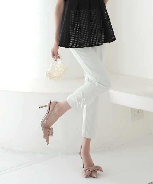 MERAKI(メラキ)の「サイドリボンパンツ(その他パンツ・レディース・ホワイト/ブラック/ミント/ブルー/ピンク・M/L/S)」の6枚目の写真