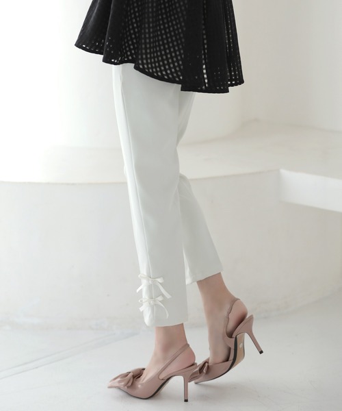 MERAKI(メラキ)の「サイドリボンパンツ(その他パンツ・レディース・ホワイト/ブラック/ミント/ブルー/ピンク・M/L/S)」の10枚目の写真