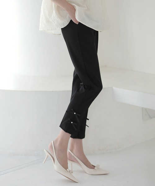 MERAKI(メラキ)の「サイドリボンパンツ(その他パンツ・レディース・ホワイト/ブラック/ミント/ブルー/ピンク・M/L/S)」の12枚目の写真