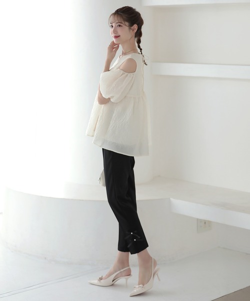 MERAKI(メラキ)の「サイドリボンパンツ(その他パンツ・レディース・ホワイト/ブラック/ミント/ブルー/ピンク・M/L/S)」の15枚目の写真