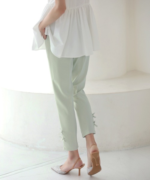 MERAKI(メラキ)の「サイドリボンパンツ(その他パンツ・レディース・ホワイト/ブラック/ミント/ブルー/ピンク・M/L/S)」の19枚目の写真