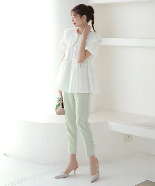 MERAKI(メラキ)の「サイドリボンパンツ(その他パンツ・レディース・ホワイト/ブラック/ミント/ブルー/ピンク・M/L/S)」の20枚目の写真