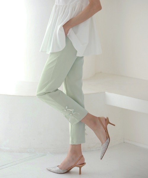 MERAKI(メラキ)の「サイドリボンパンツ(その他パンツ・レディース・ホワイト/ブラック/ミント/ブルー/ピンク・M/L/S)」の22枚目の写真