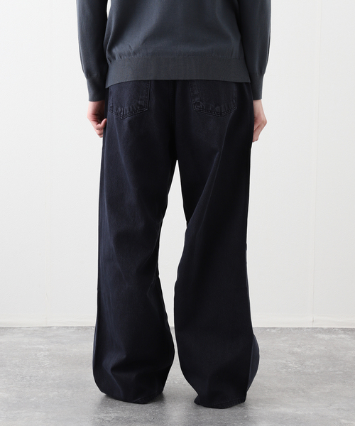 PULP/417EDIFICE（パルプフォーワンセブンエディフィス）の「【999HUMANITY / 999ヒューマニティ】AV PLEATS DYED DENIM PANTS（デニムパンツ・メンズ・チャコールグレー/ネイビー・2/3/1）」の4枚目の写真