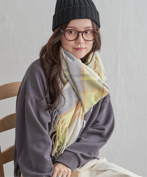 LBC（エルビーシー）の「チェックストール（ストール/ショール・レディース・グリーン系/ブルー系/イエロー系/レッド系・FREE）」の3枚目の写真