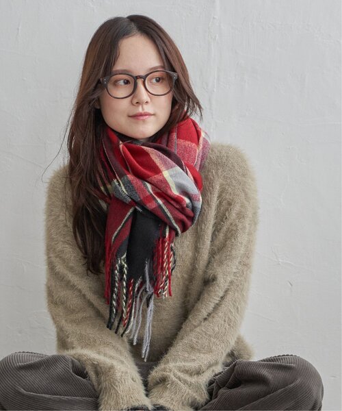 LBC（エルビーシー）の「チェックストール（ストール/ショール・レディース・グリーン系/ブルー系/イエロー系/レッド系・FREE）」の6枚目の写真