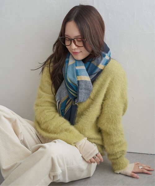 LBC（エルビーシー）の「チェックストール（ストール/ショール・レディース・グリーン系/ブルー系/イエロー系/レッド系・FREE）」の9枚目の写真