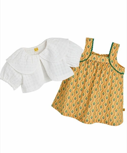 【セール】【2点ｾｯﾄ】ﾐｴﾙｶｰﾃﾞｨｶﾞﾝ&ﾜﾝﾋﾟｰｽ（ワンピース）｜moimoln（モイモルン）