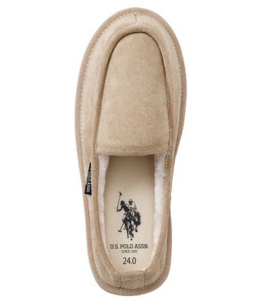 U.S. POLO ASSN.(ユーエスポロアッスン)の「U.S. POLO ASSN. 内側ボア クラシック スリッポン(スリッポン・レディース・ブラック/ベージュ・25.0cm/24.0cm/23.0cm)」の13枚目の写真