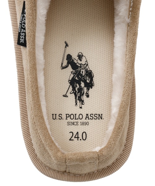 U.S. POLO ASSN.(ユーエスポロアッスン)の「U.S. POLO ASSN. 内側ボア クラシック スリッポン(スリッポン・レディース・ブラック/ベージュ・25.0cm/24.0cm/23.0cm)」の15枚目の写真