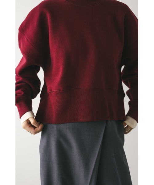 STYLEMIXER（スタイルミキサー）の「ワイドリブショルダースウェット（スウェット・レディース・ホワイト/バーガンディー/ブラック・FREE）」の4枚目の写真