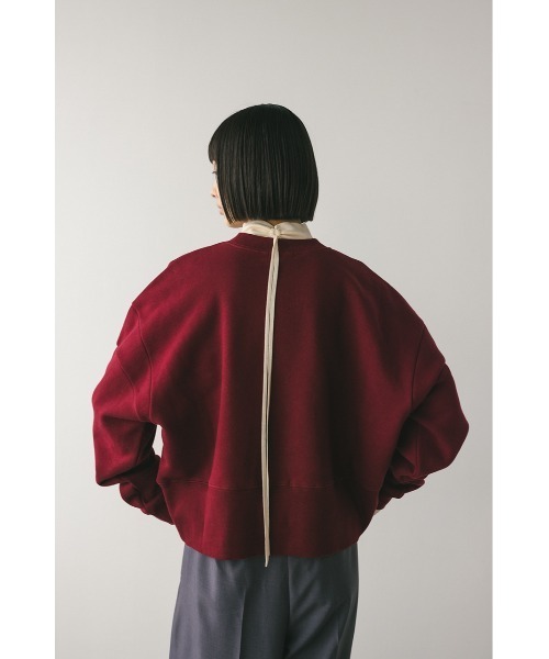 STYLEMIXER（スタイルミキサー）の「ワイドリブショルダースウェット（スウェット・レディース・ホワイト/バーガンディー/ブラック・FREE）」の5枚目の写真