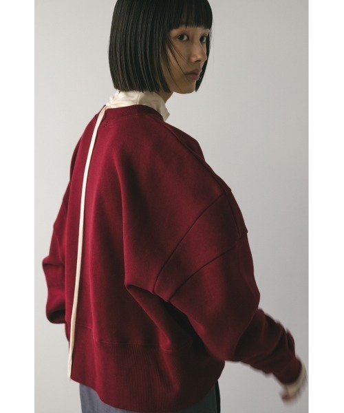 STYLEMIXER（スタイルミキサー）の「ワイドリブショルダースウェット（スウェット・レディース・ホワイト/バーガンディー/ブラック・FREE）」の6枚目の写真
