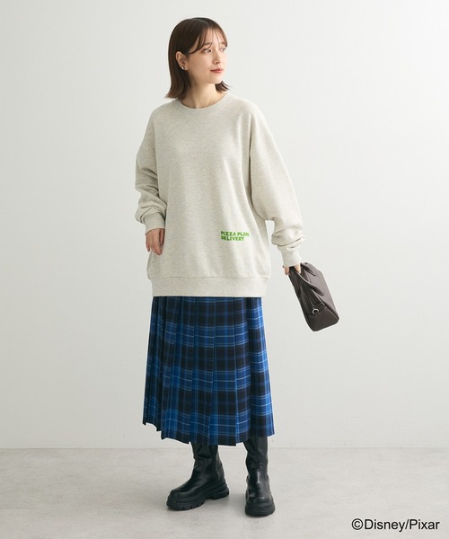 Green　Parks（グリーンパークス）の「トイストーリー/ピザフロッキープルオーバー（スウェット・レディース・レッド/ホワイト系その他/杢グレー・FREE）」の4枚目の写真