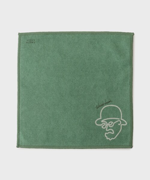 TAKEO KIKUCHI（タケオキクチ）の「ラインアートプリント フォンカチ（ハンカチ/ハンドタオル・メンズ・グレー/ターコイズブルー系/ブラック/ワインレッド/ダークブラウン/ネイビー・00）」の5枚目の写真