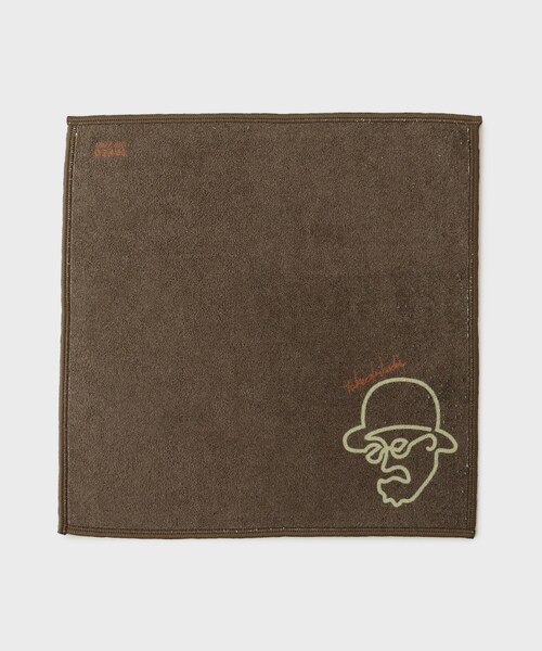 TAKEO KIKUCHI（タケオキクチ）の「ラインアートプリント フォンカチ（ハンカチ/ハンドタオル・メンズ・グレー/ターコイズブルー系/ブラック/ワインレッド/ダークブラウン/ネイビー・00）」の3枚目の写真