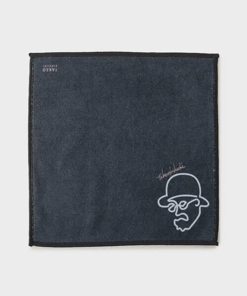 TAKEO KIKUCHI（タケオキクチ）の「ラインアートプリント フォンカチ（ハンカチ/ハンドタオル・メンズ・グレー/ターコイズブルー系/ブラック/ワインレッド/ダークブラウン/ネイビー・00）」の4枚目の写真