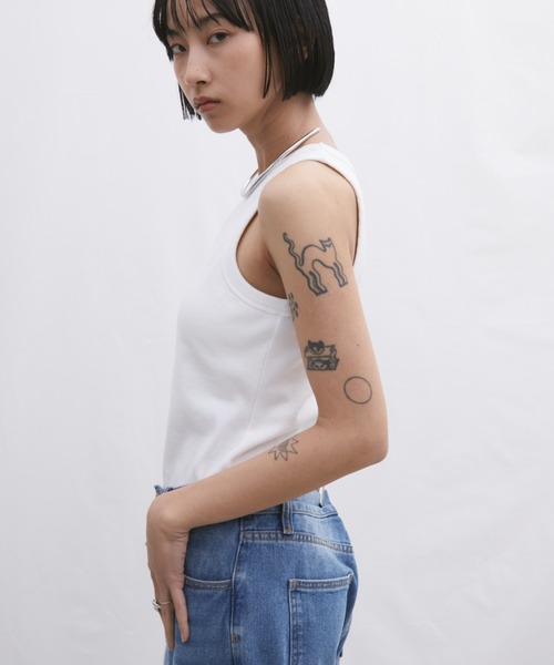 Aunt Marie's（アントマリーズ）の「カップ付きアメスリタンク（タンクトップ・レディース・ホワイト/ブラック・FREE）」の7枚目の写真