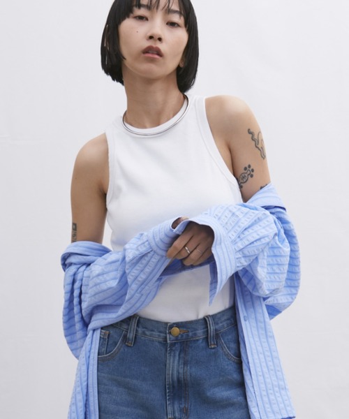 Aunt Marie's（アントマリーズ）の「カップ付きアメスリタンク（タンクトップ・レディース・ホワイト/ブラック・FREE）」の8枚目の写真