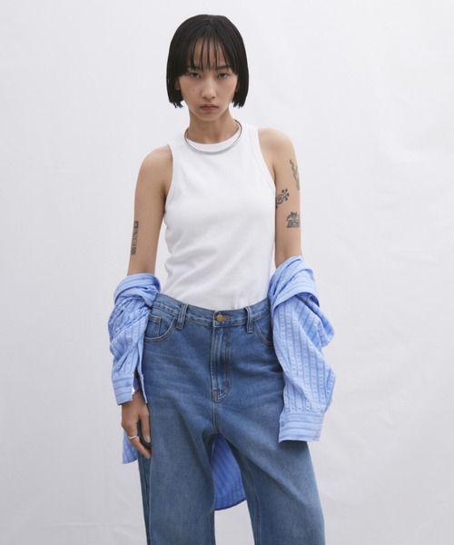 Aunt Marie's（アントマリーズ）の「カップ付きアメスリタンク（タンクトップ・レディース・ホワイト/ブラック・FREE）」の9枚目の写真