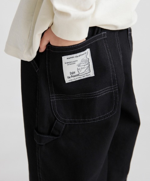 BRANSHES（ブランシェス）の「【ゆったり/きれいめ】ペインターパンツ（カーゴパンツ・キッズ・ネイビー/キャメル/ブラック/アイボリー/レンガ・140/150/120/110/90/100/130/80）」の8枚目の写真