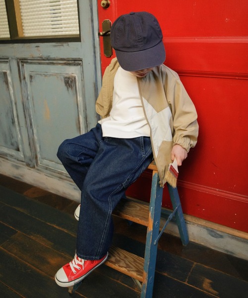 BRANSHES（ブランシェス）の「【ゆったり/きれいめ】ペインターパンツ（カーゴパンツ・キッズ・ネイビー/キャメル/ブラック/アイボリー/レンガ・140/150/120/110/90/100/130/80）」の9枚目の写真