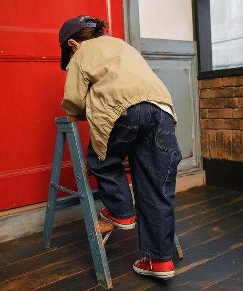 BRANSHES（ブランシェス）の「【ゆったり/きれいめ】ペインターパンツ（カーゴパンツ・キッズ・ネイビー/キャメル/ブラック/アイボリー/レンガ・140/150/120/110/90/100/130/80）」の11枚目の写真