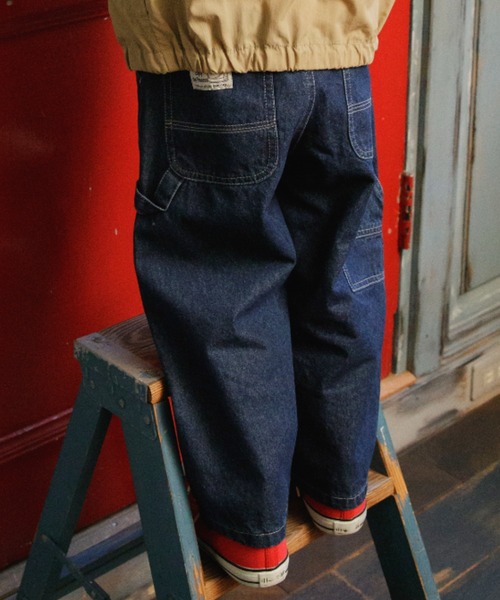 BRANSHES（ブランシェス）の「【ゆったり/きれいめ】ペインターパンツ（カーゴパンツ・キッズ・ネイビー/キャメル/ブラック/アイボリー/レンガ・140/150/120/110/90/100/130/80）」の12枚目の写真