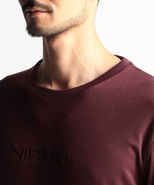 NICOLE CLUB FOR MEN（ニコルクラブフォーメン）の「ロゴ刺繍長袖Tシャツ（Tシャツ/カットソー・メンズ・オフホワイト/アッシュグレー/ブラック/ボルドー・MEDIUM/LARGE/X-LARGE）」の11枚目の写真
