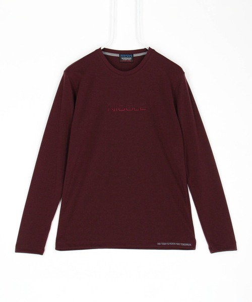 NICOLE CLUB FOR MEN（ニコルクラブフォーメン）の「ロゴ刺繍長袖Tシャツ（Tシャツ/カットソー・メンズ・オフホワイト/アッシュグレー/ブラック/ボルドー・MEDIUM/LARGE/X-LARGE）」の14枚目の写真