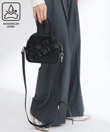 Firsthand（ファーストハンド）の「Firsthand/ファーストハンド レザーフリルギャザーボストンバッグ / 撥水レザー（ショルダーバッグ）」