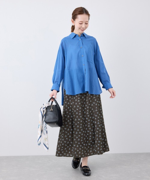 ROPE' PICNIC(ロペピクニック)の「小花柄セミフレアロングスカート(スカート・レディース・ブラック/オフホワイト・38)」の14枚目の写真