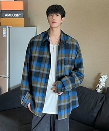 B'day | 【 B'day / ビーデー 】オーバーサイズ ソフトネル レトロチェックシャツ(シャツ/ブラウス)