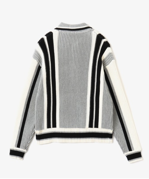 atmos pink（アトモスピンク）の「atmos pink Stripe Knit Cardigan / アトモス ピンク ストライプ ニット カーディガン（カーディガン/ボレロ・レディース・ネイビー/イエロー/グレー・FREE）」の17枚目の写真