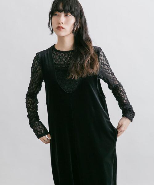 KBF(ケイビーエフ)の「ドレープレースTEE(Tシャツ/カットソー・レディース・アイボリー/オフホワイト/ブラック・ONE)」の19枚目の写真