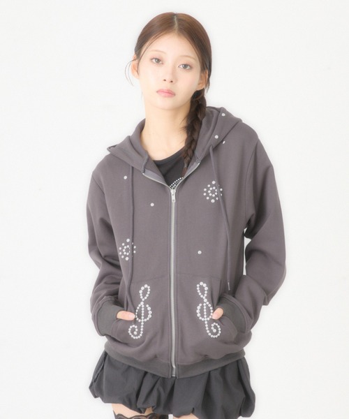 日本限定】STUD ZIP UP HOODIE/スタッズジップアップフーディ