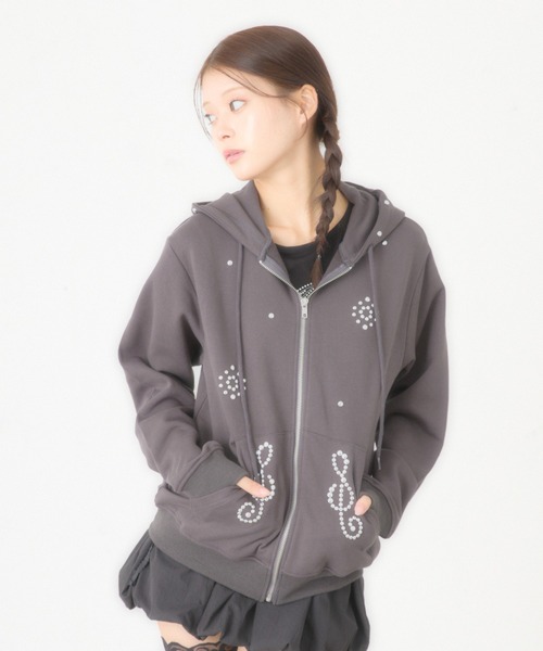 日本限定】STUD ZIP UP HOODIE/スタッズジップアップフーディ