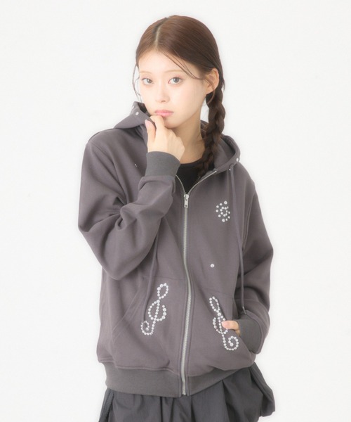 セール】【日本限定】STUD ZIP UP HOODIE/スタッズジップアップ