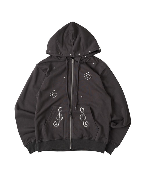 FCMM スタッズジップアップフーディ パーカー Sサイズ 日本限定】STUD ZIP UP HOODIE/スタッズジップアップフーディ
