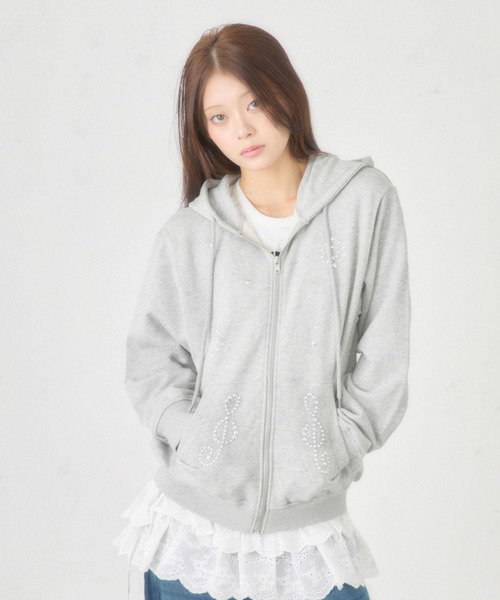 FCMM パーカー フーディ STUD ZIP UP HOODIE Mサイズ セール】【日本限定】STUD ZIP UP HOODIE/スタッズジップアップ