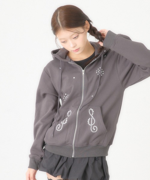 fcmm stud zip up hoodie スタッズジップアップ パーカー セール】【日本限定】STUD ZIP UP HOODIE/スタッズジップアップ