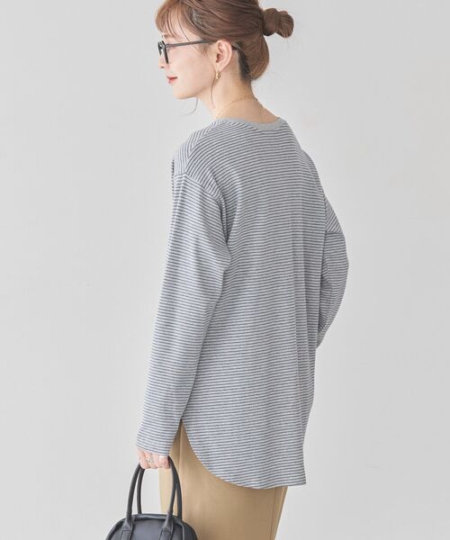 AMERICAN HOLIC(アメリカンホリック)の「クルーネックロングカットプルオーバー(Tシャツ/カットソー・レディース・チャコールグレー/その他7/ブラック系その他4/オフホワイト・M/L)」の21枚目の写真