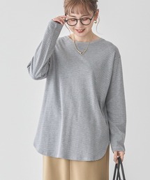 クルーネックロングカットプルオーバー