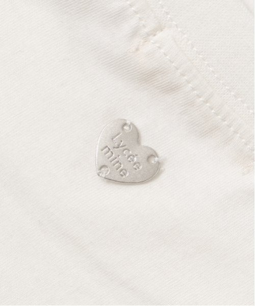 Lycee mine（リセマイン）の「【ソフトコットン】ロゴ刺しゅうボリュームスリーブトップス（Tシャツ/カットソー・キッズ・ブラック/オフホワイト/ライトピンク/ライトグリーン/ラベンダー・150cm/110cm/100cm/120cm/130cm/140cm）」の7枚目の写真