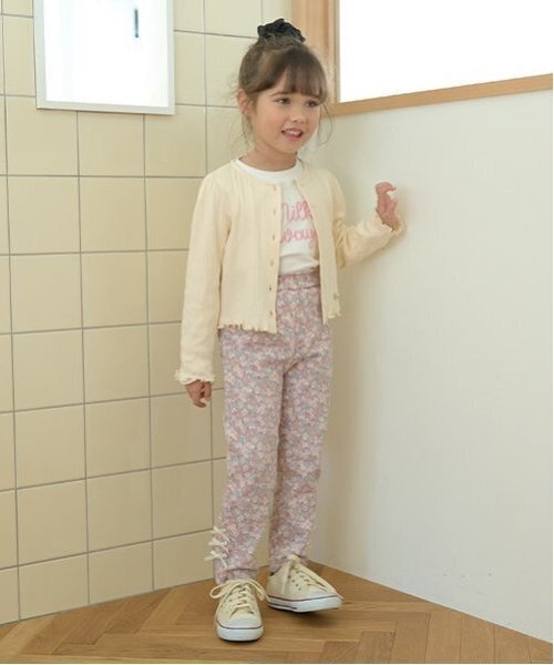 Lycee mine（リセマイン）の「【ソフトコットン】ロゴ刺しゅうボリュームスリーブトップス（Tシャツ/カットソー・キッズ・ブラック/オフホワイト/ライトピンク/ライトグリーン/ラベンダー・150cm/110cm/100cm/120cm/130cm/140cm）」の22枚目の写真