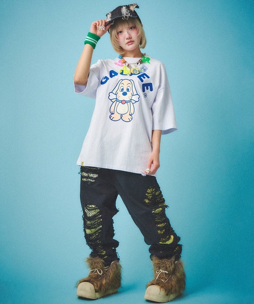 GALFY(ガルフィー)の「【GALFY/ガルフィー】GALPEE Tee(Tシャツ/カットソー・メンズ・ホワイト/レッド系その他/ブラック・SS/S/L/XL)」の19枚目の写真
