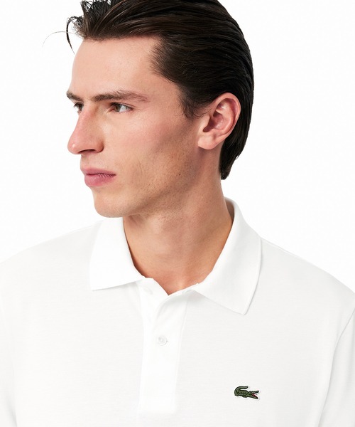 LACOSTE（ラコステ）の「通気性 イージーケア 軽量鹿の子ピケ L.12.12ライトウェイト半袖ポロシャツ（ポロシャツ・メンズ・グレイッシュブルー/ブラック/カーキ/ライトブルー/ホワイト/レッド/ブラウン/ネイビー/グリーン・3/5/4/6/2）」の10枚目の写真